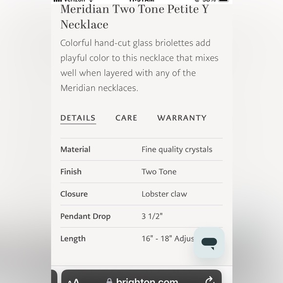 ❤️BRIGHTON Meridian two tone petite Y necklace - Picture 6 of 6